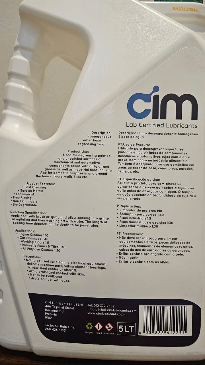 20L CIM Booom Degreaser