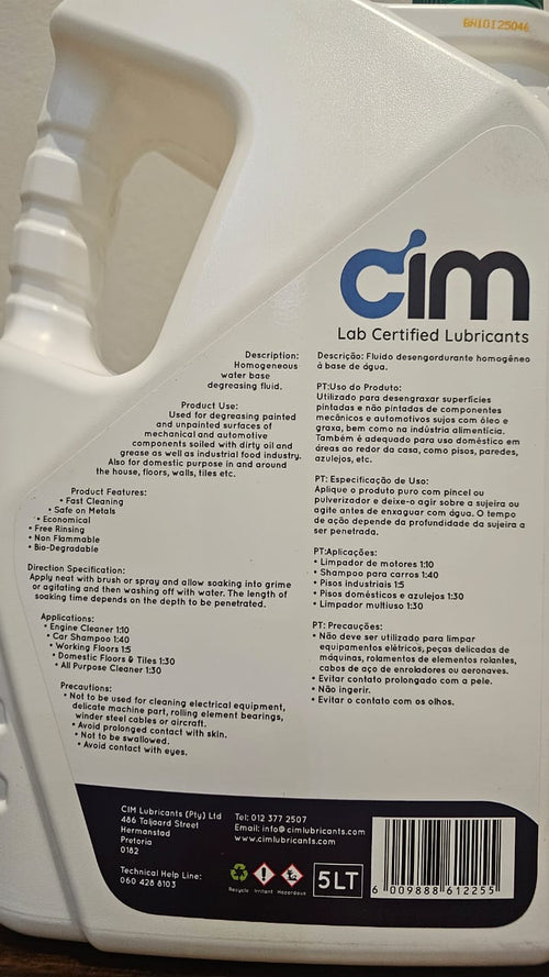 20L CIM Booom Degreaser